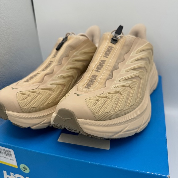 NWT Hoka Project Clifton Beige Shifting Sands Dune SSDD Unisex Sneakers Shoes - Picture 10 of 16